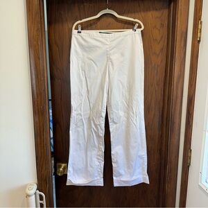 Ralph Lauren White Cotton Trousers with Green Label